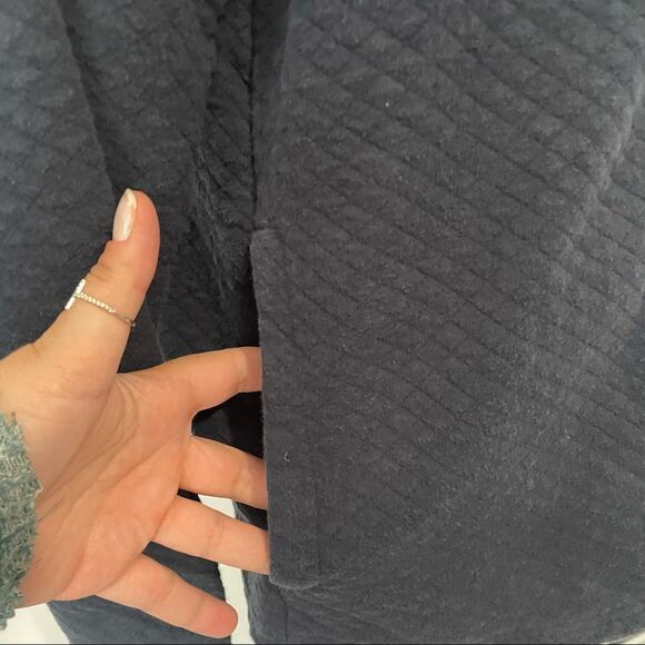 Original Penguin navy blue hooded zip upsize medium men’s waffle knit - Picture 3 of 6